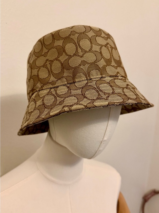 Coach Accessories - Coach Signature Jacquard Bucket Hat - Khaki/Brown